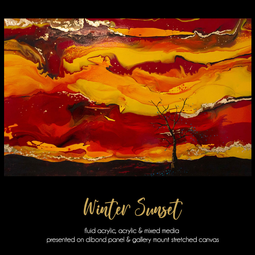 Winter Sunset Art